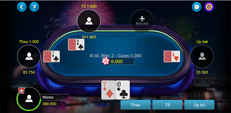 Chơi Xì Tố tại 1XBIT – Trải nghiệm đỉnh cao cho tín đồ Poker 2 Hành động theo người tố trước để tiếp tục tham gia cá cược